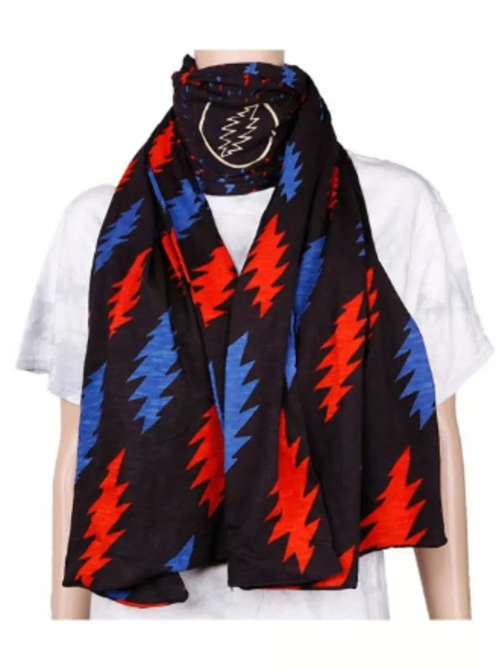 Grateful Dead Lightning Bolts Scarf ~ 70